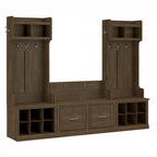 Porte-manteau et banc à chaussures avec portes