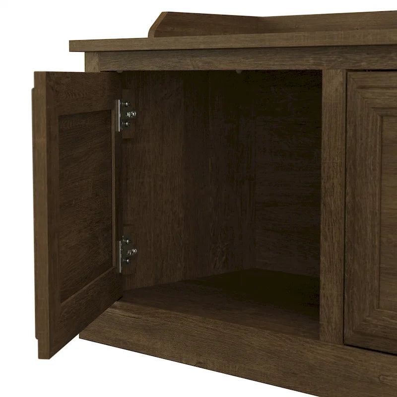 Porte-manteau et banc à chaussures avec portes