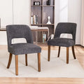 Lot de 2 chaises de salle à manger avec revêtement en tissu, design classique et moderne
