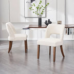 Lot de 2 chaises de salle à manger avec revêtement en tissu, design classique et moderne