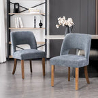 Lot de 2 chaises de salle à manger avec revêtement en tissu, design classique et moderne