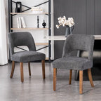 Lot de 2 chaises de salle à manger avec revêtement en tissu, design classique et moderne