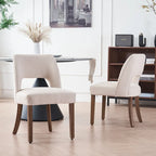 Lot de 2 chaises de salle à manger avec revêtement en tissu, design classique et moderne