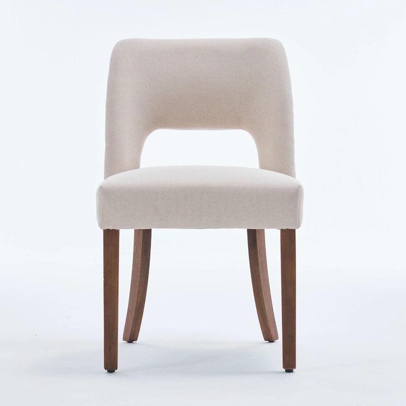 Lot de 2 chaises de salle à manger avec revêtement en tissu, design classique et moderne