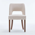 Lot de 2 chaises de salle à manger avec revêtement en tissu, design classique et moderne