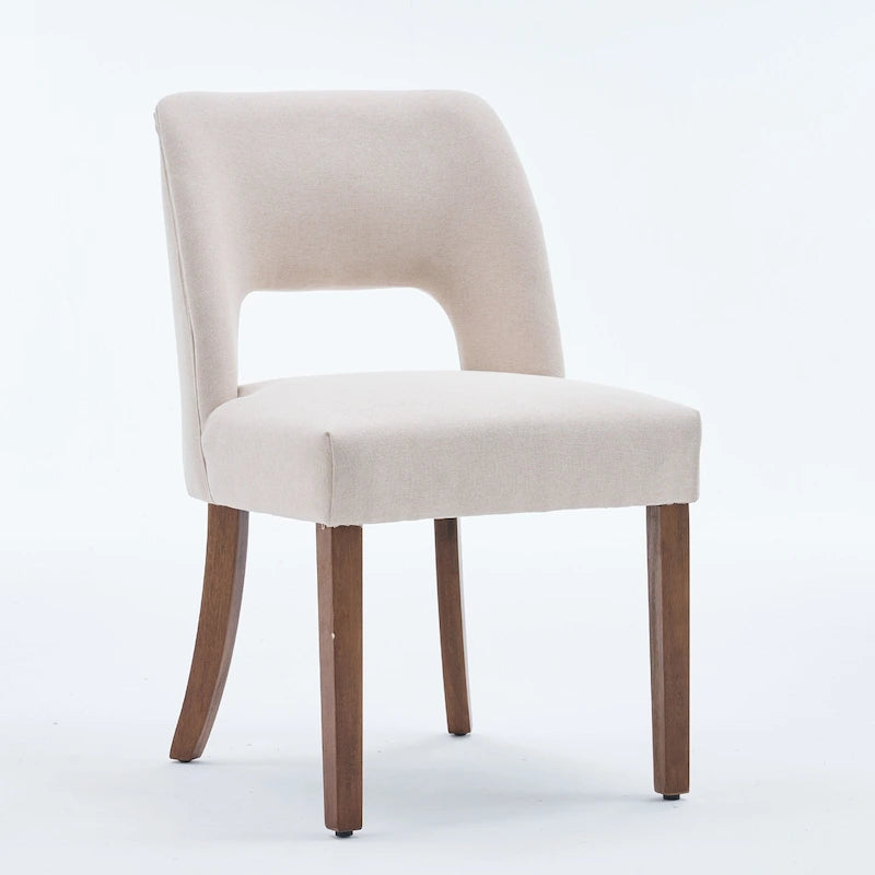 Lot de 2 chaises de salle à manger avec revêtement en tissu, design classique et moderne