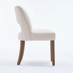 Lot de 2 chaises de salle à manger avec revêtement en tissu, design classique et moderne