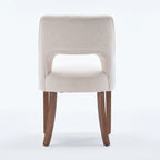 Lot de 2 chaises de salle à manger avec revêtement en tissu, design classique et moderne