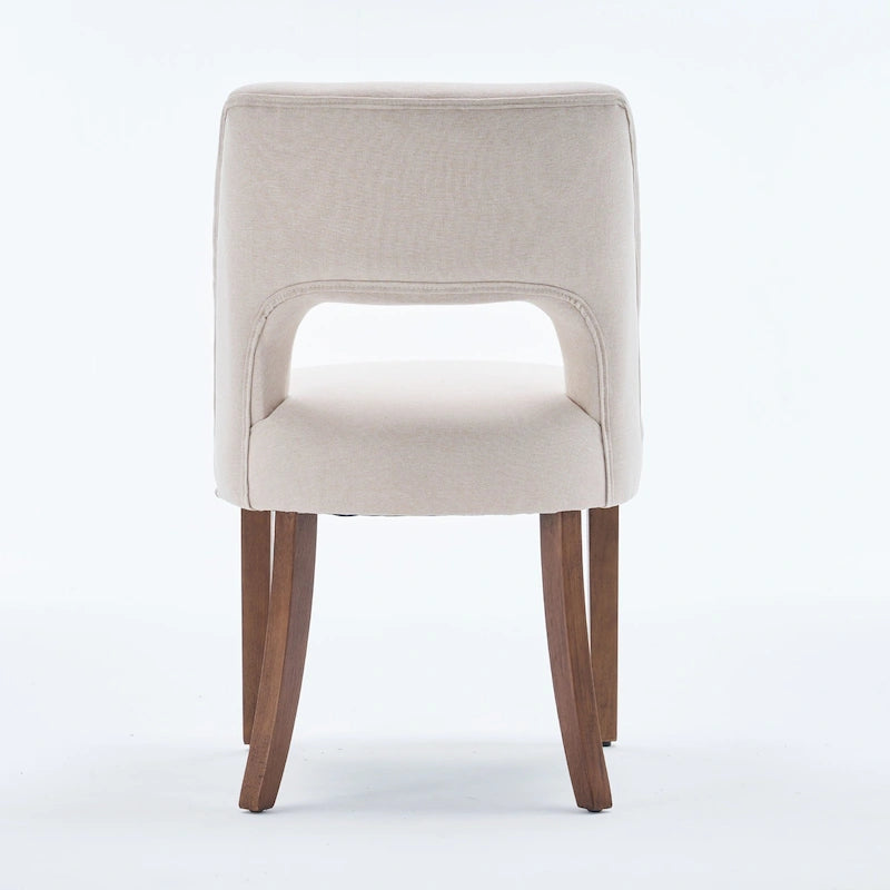 Lot de 2 chaises de salle à manger avec revêtement en tissu, design classique et moderne