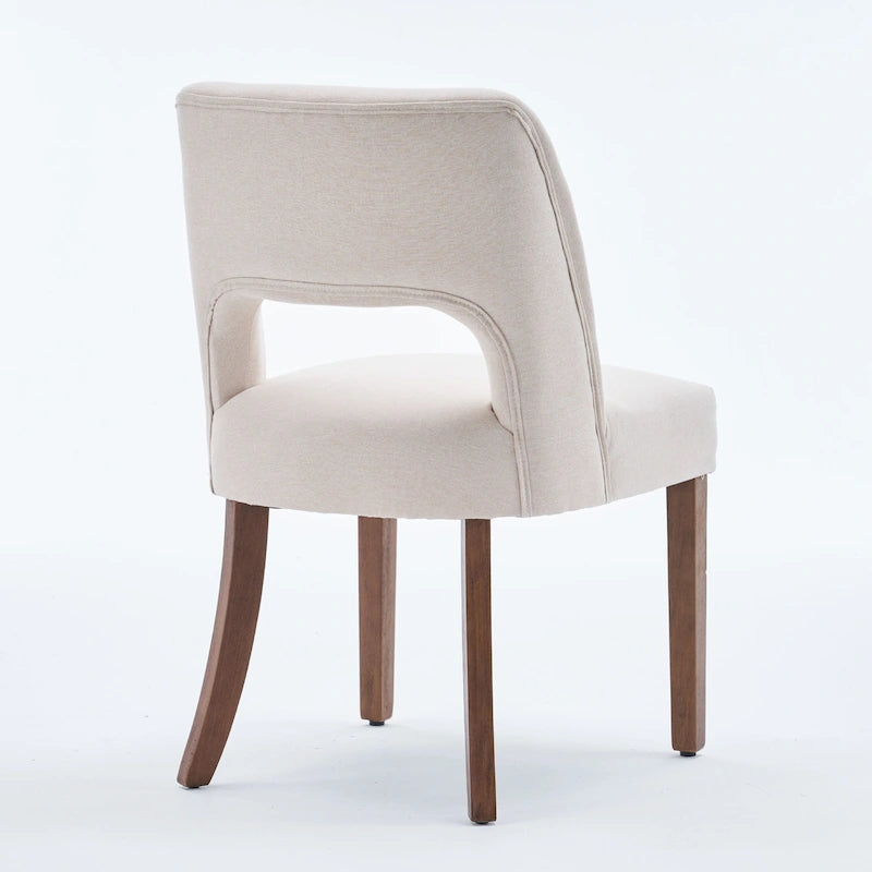 Lot de 2 chaises de salle à manger avec revêtement en tissu, design classique et moderne