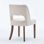 Lot de 2 chaises de salle à manger avec revêtement en tissu, design classique et moderne