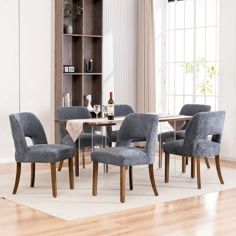Lot de 2 chaises de salle à manger avec revêtement en tissu, design classique et moderne