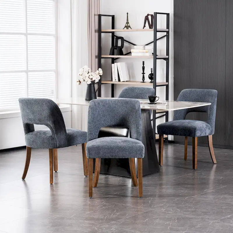 Lot de 2 chaises de salle à manger avec revêtement en tissu, design classique et moderne