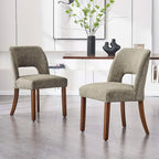 Lot de 2 chaises de salle à manger avec revêtement en tissu, design classique et moderne