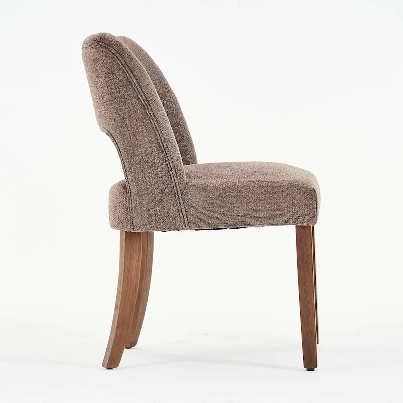 Lot de 2 chaises de salle à manger avec revêtement en tissu, design classique et moderne