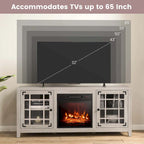 Meuble TV de cheminée de 58 po pour téléviseurs jusqu'à 65 po