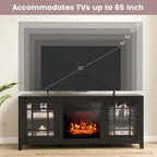 Meuble TV de cheminée de 58 po pour téléviseurs jusqu'à 65 po