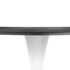 Ensemble de salle à manger 5 pièces Bristol – Table ronde 35" et 4 chaises en plastique avec base dorée