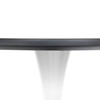 Ensemble de salle à manger 5 pièces Bristol – Table ronde 35" et 4 chaises en plastique avec base dorée