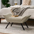 Banc ottoman en tissu capitonné