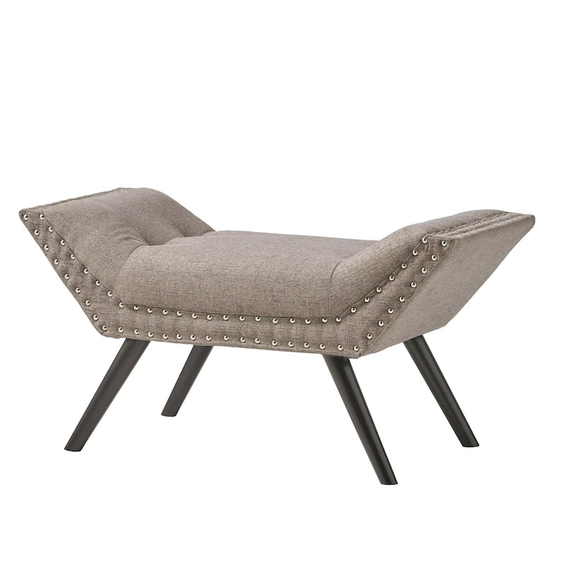 Banc ottoman en tissu capitonné