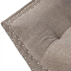 Banc ottoman en tissu capitonné