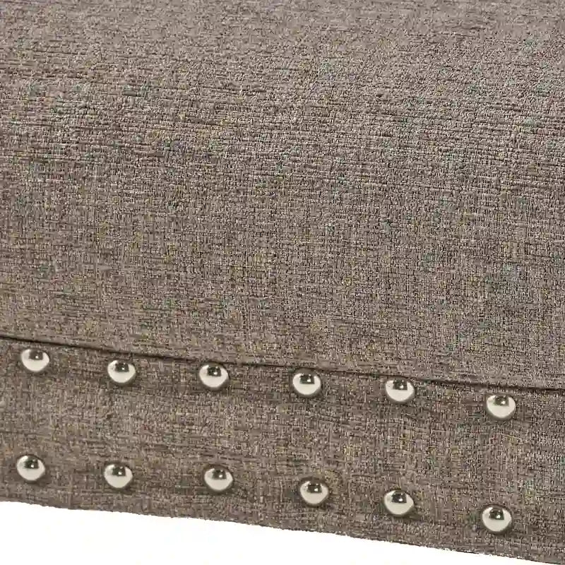 Banc ottoman en tissu capitonné