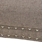 Banc ottoman en tissu capitonné