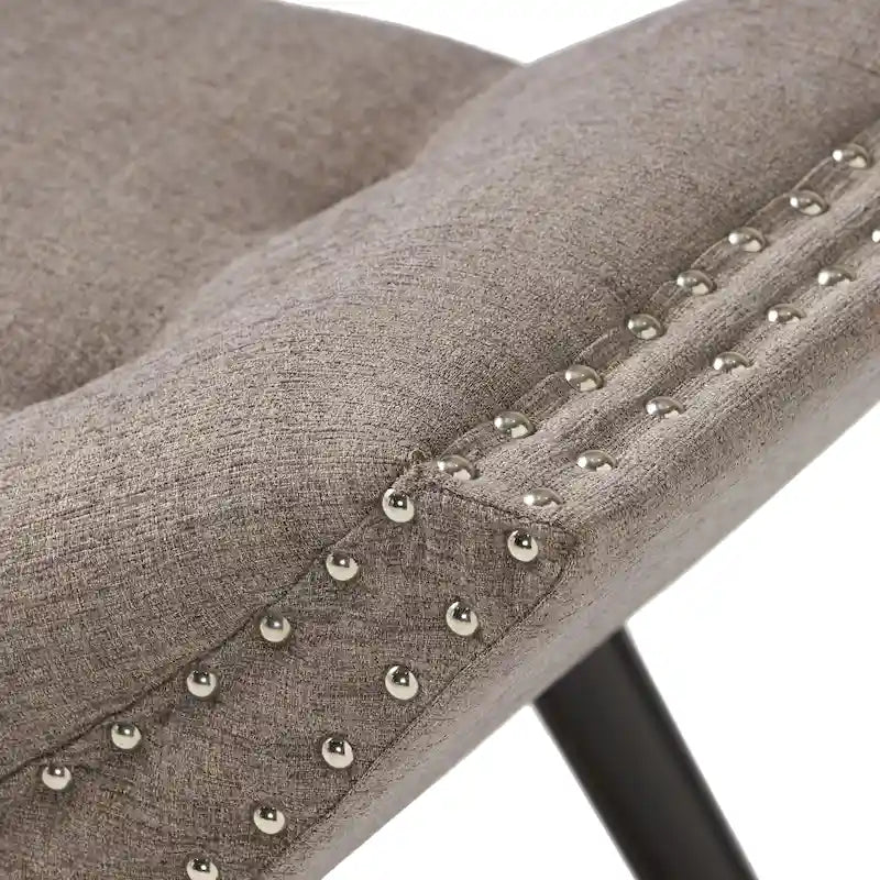 Banc ottoman en tissu capitonné