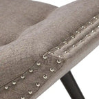 Banc ottoman en tissu capitonné