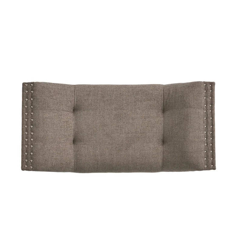 Banc ottoman en tissu capitonné