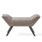Banc ottoman en tissu capitonné