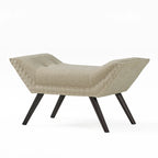 Banc ottoman en tissu capitonné