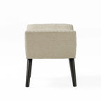 Banc ottoman en tissu capitonné