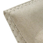 Banc ottoman en tissu capitonné