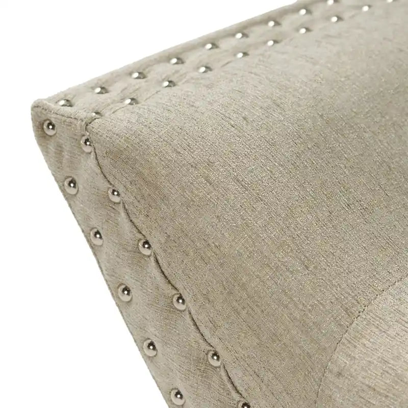 Banc ottoman en tissu capitonné