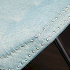 Banc ottoman en tissu capitonné