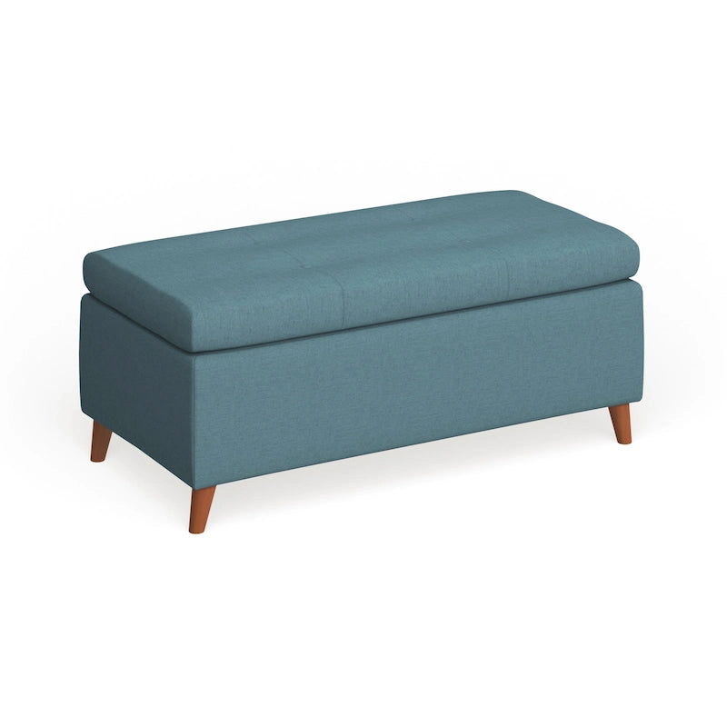 Banc de rangement ottoman de style Mid-Century