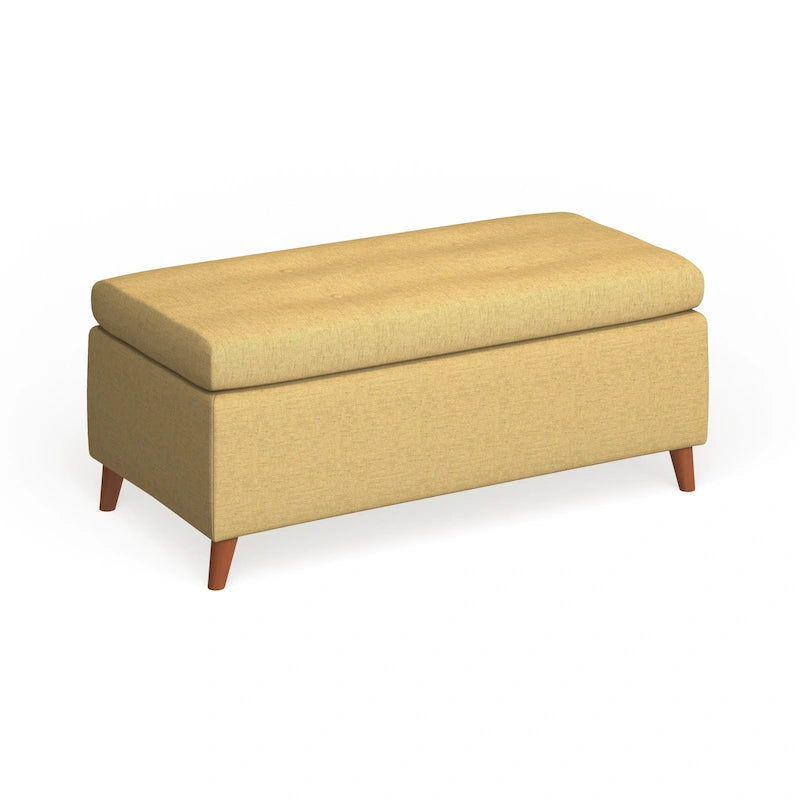 Banc de rangement ottoman de style Mid-Century