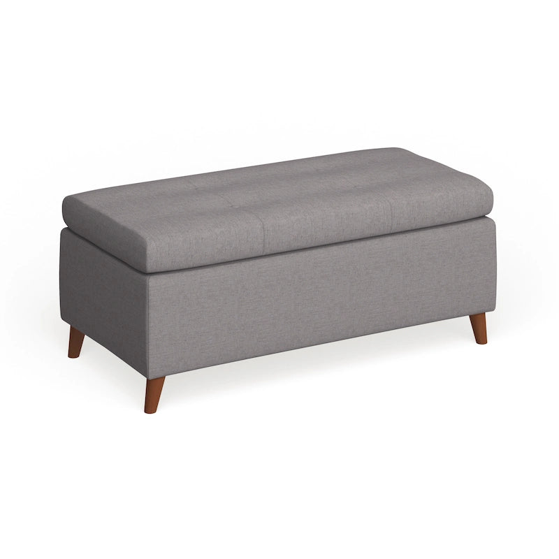 Banc de rangement ottoman de style Mid-Century
