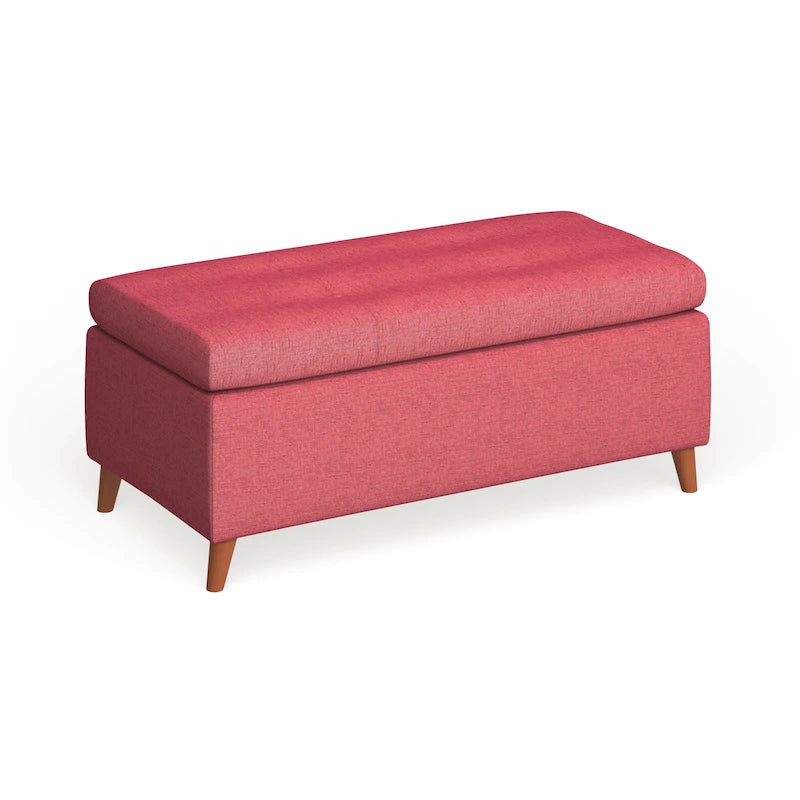 Banc de rangement ottoman de style Mid-Century