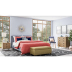 Banc de rangement ottoman de style Mid-Century