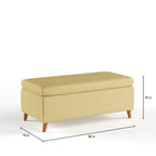 Banc de rangement ottoman de style Mid-Century