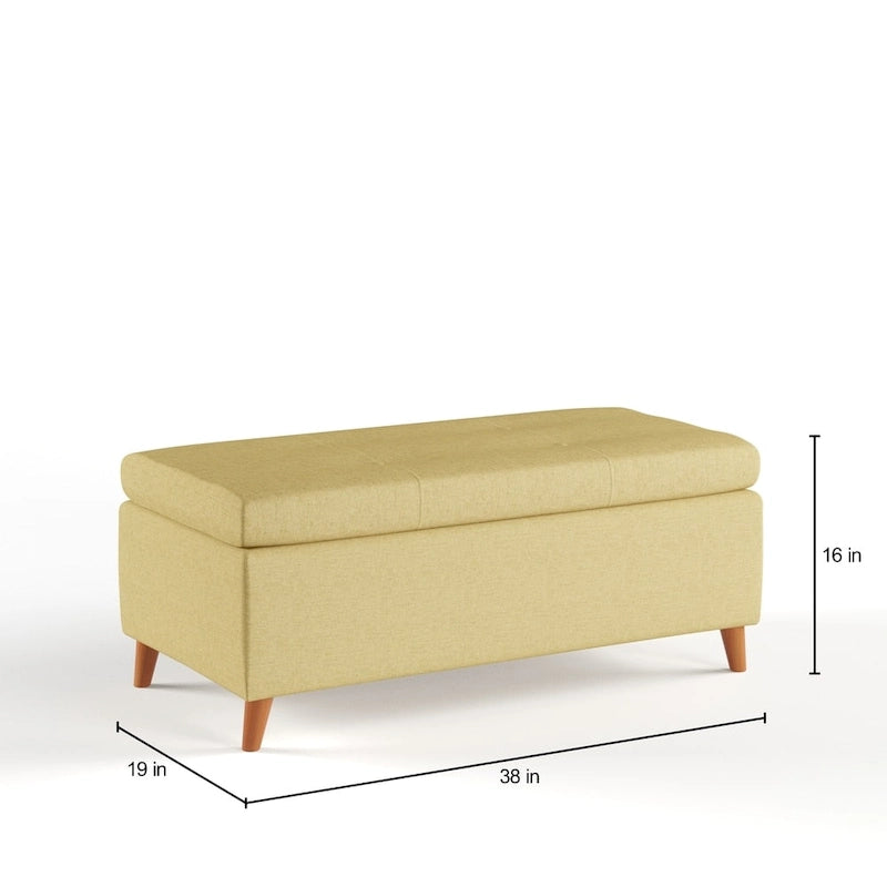 Banc de rangement ottoman de style Mid-Century
