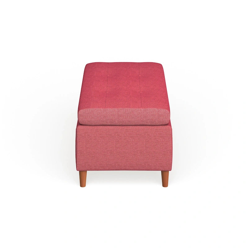 Banc de rangement ottoman de style Mid-Century