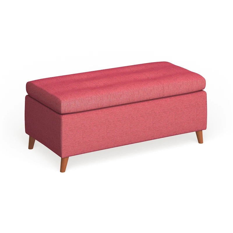 Banc de rangement ottoman de style Mid-Century
