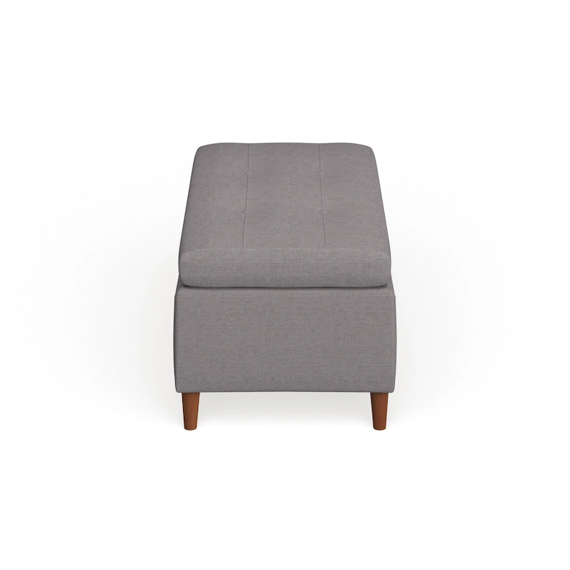Banc de rangement ottoman de style Mid-Century