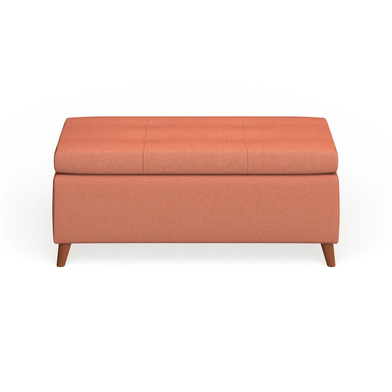 Banc de rangement ottoman de style Mid-Century
