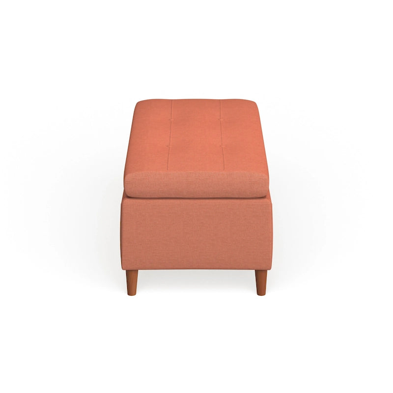 Banc de rangement ottoman de style Mid-Century