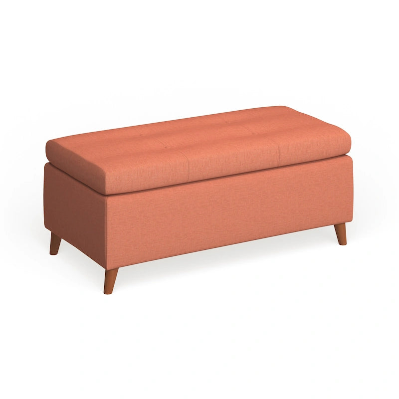 Banc de rangement ottoman de style Mid-Century